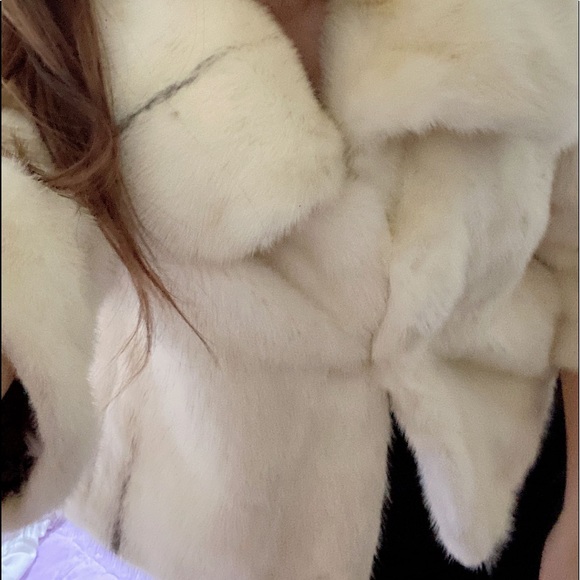 White Real Mink short coat